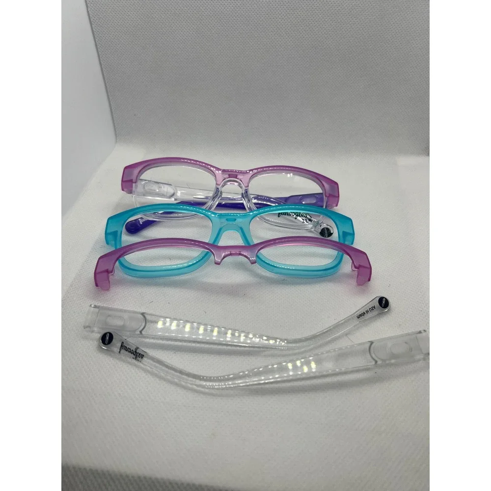 Funoogles Kids Glasses 48-18-135 Purple‎ Clear Interchangeable Magnetic Toppers
